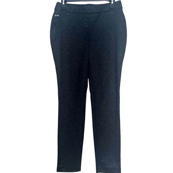 Calvin Klein gray & black pull-on pants 6 - Picture 3 of 8